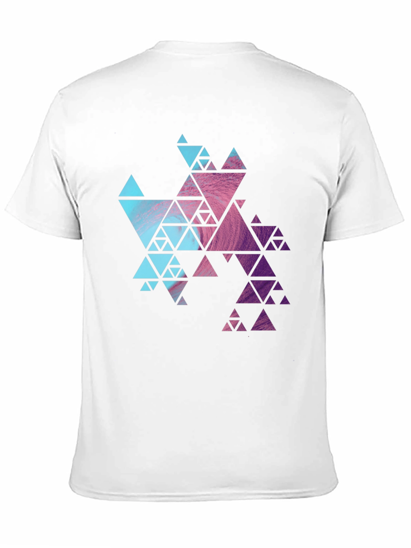 Geometric Fractal Triangle T-Shirt - Modern Design