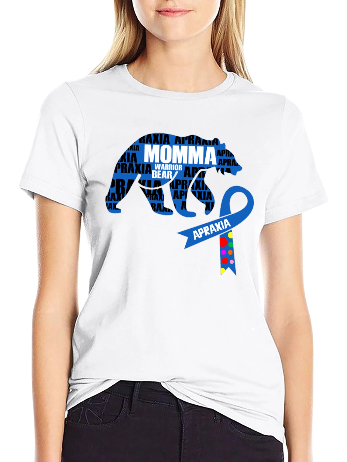Apraxia Awareness Momma Bear Graphic Tee