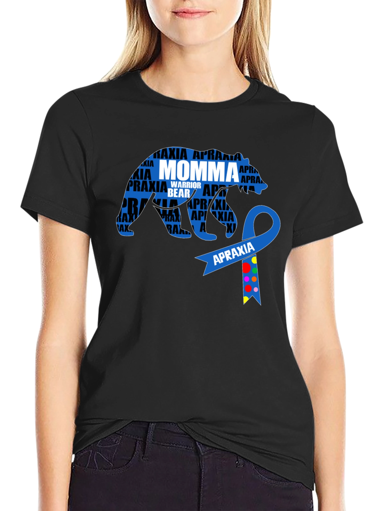 Apraxia Awareness Momma Bear Graphic Tee