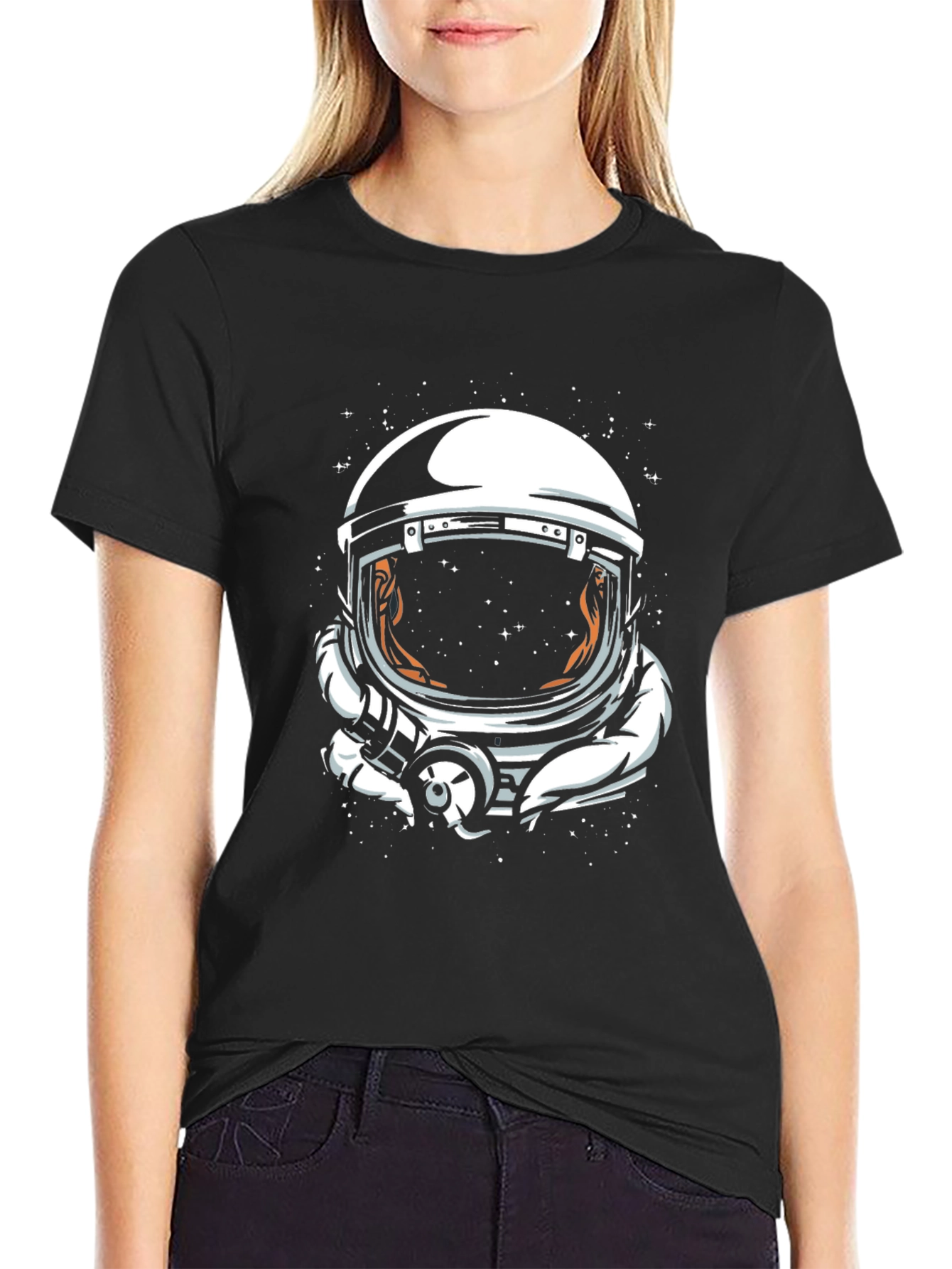 Astronaut Helmet Graphic T-Shirt - Space Design