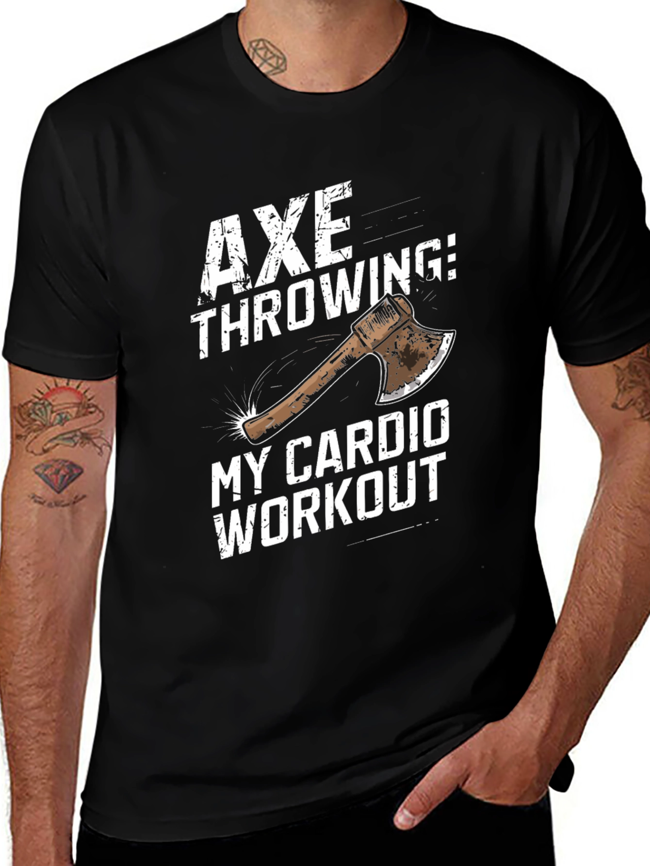 Axe Throwing Cardio Workout T-Shirt