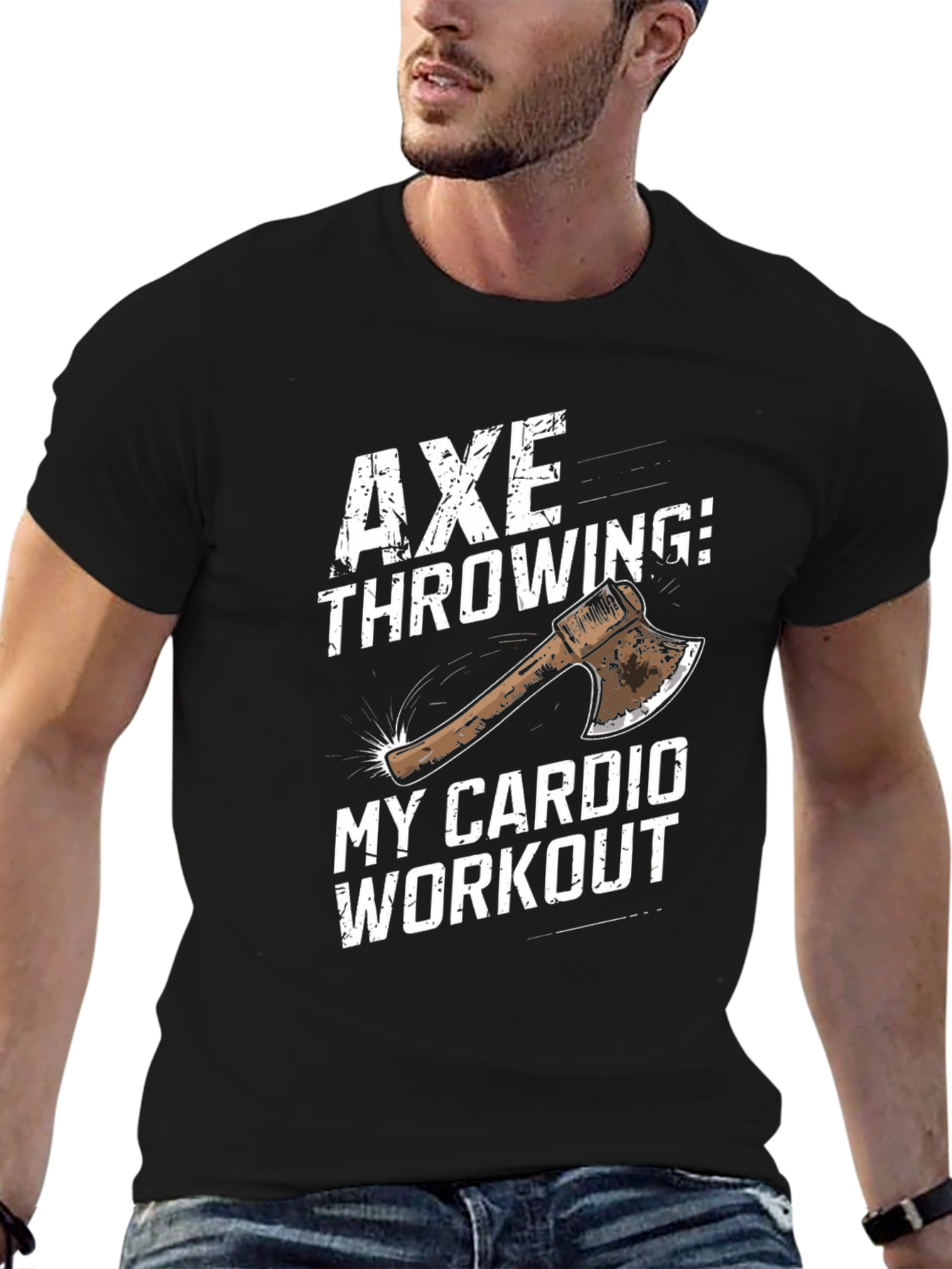 Axe Throwing Cardio Workout T-Shirt
