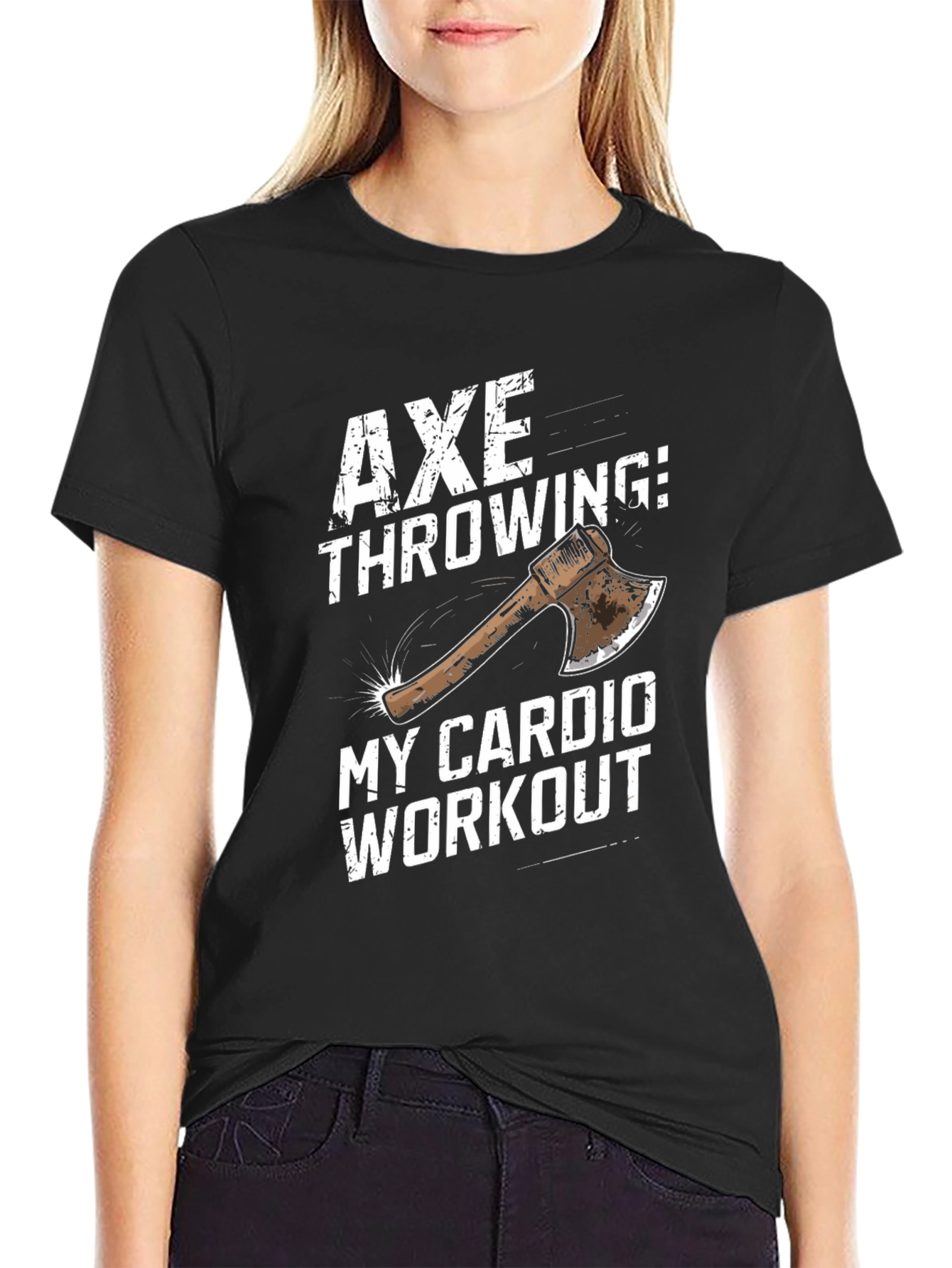 Axe Throwing Cardio Workout T-Shirt
