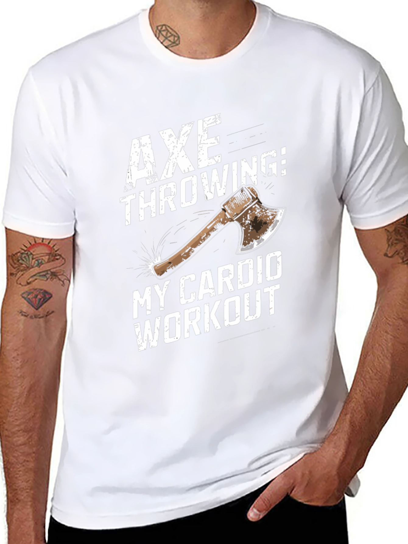 Axe Throwing Cardio Workout T-Shirt