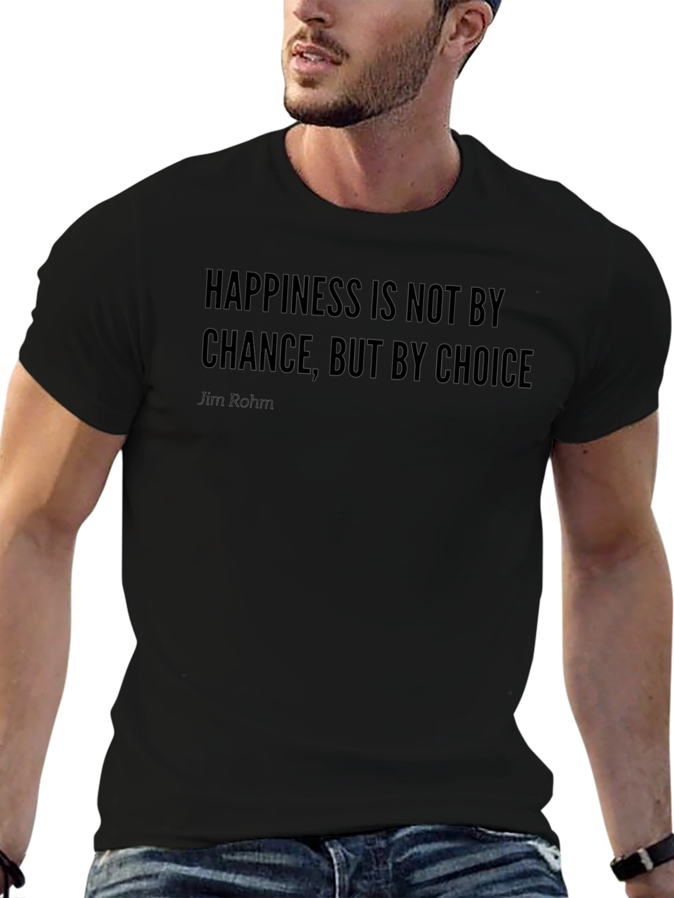 Happiness Choice Graphic Tee - Black