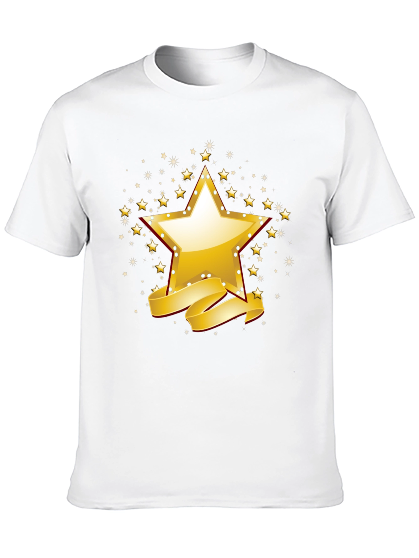 Golden Star Graphic Black T-Shirt