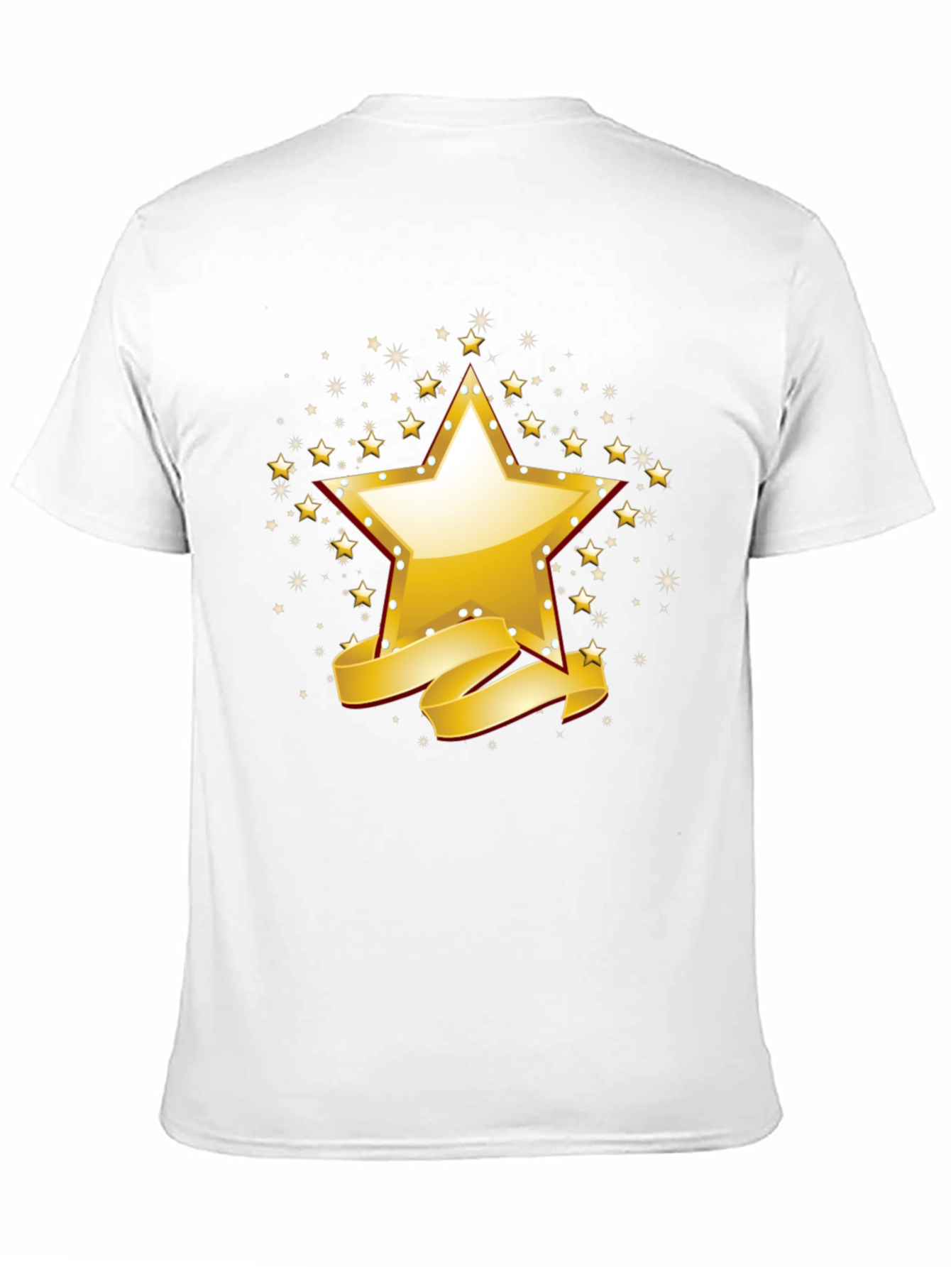 Golden Star Graphic Black T-Shirt