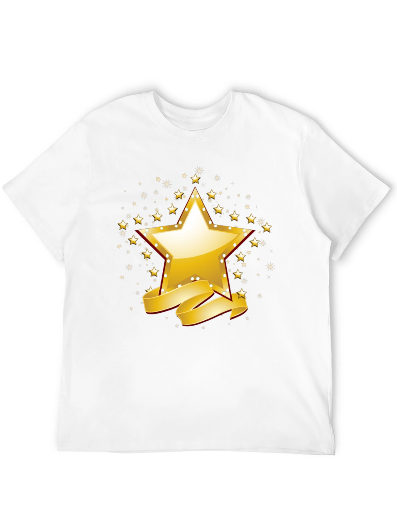 Golden Star Graphic Black T-Shirt