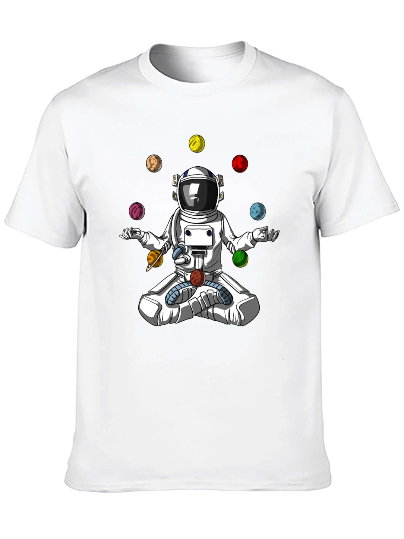 Astronaut Juggling Planets Graphic T-Shirt