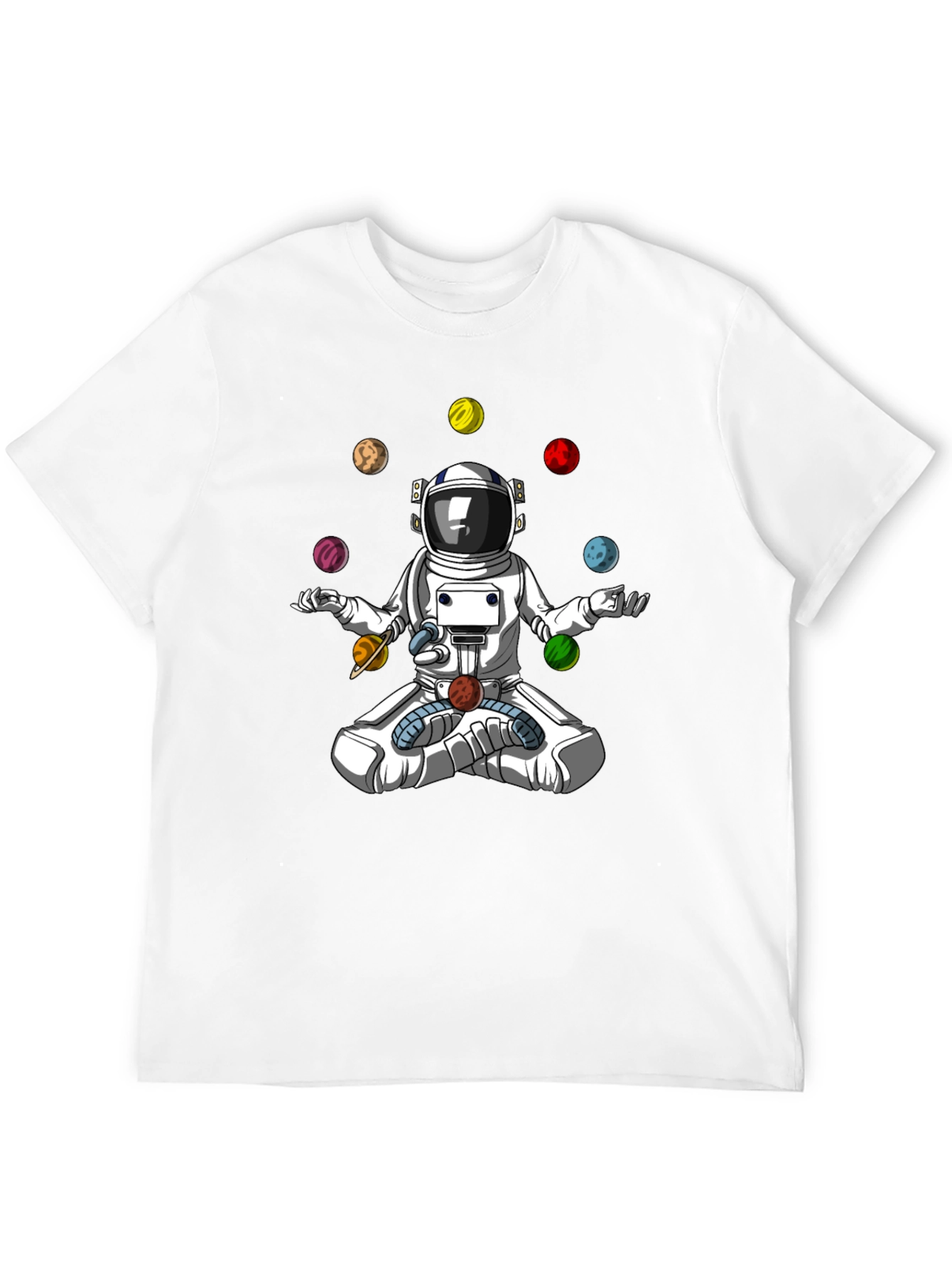Astronaut Juggling Planets Graphic T-Shirt