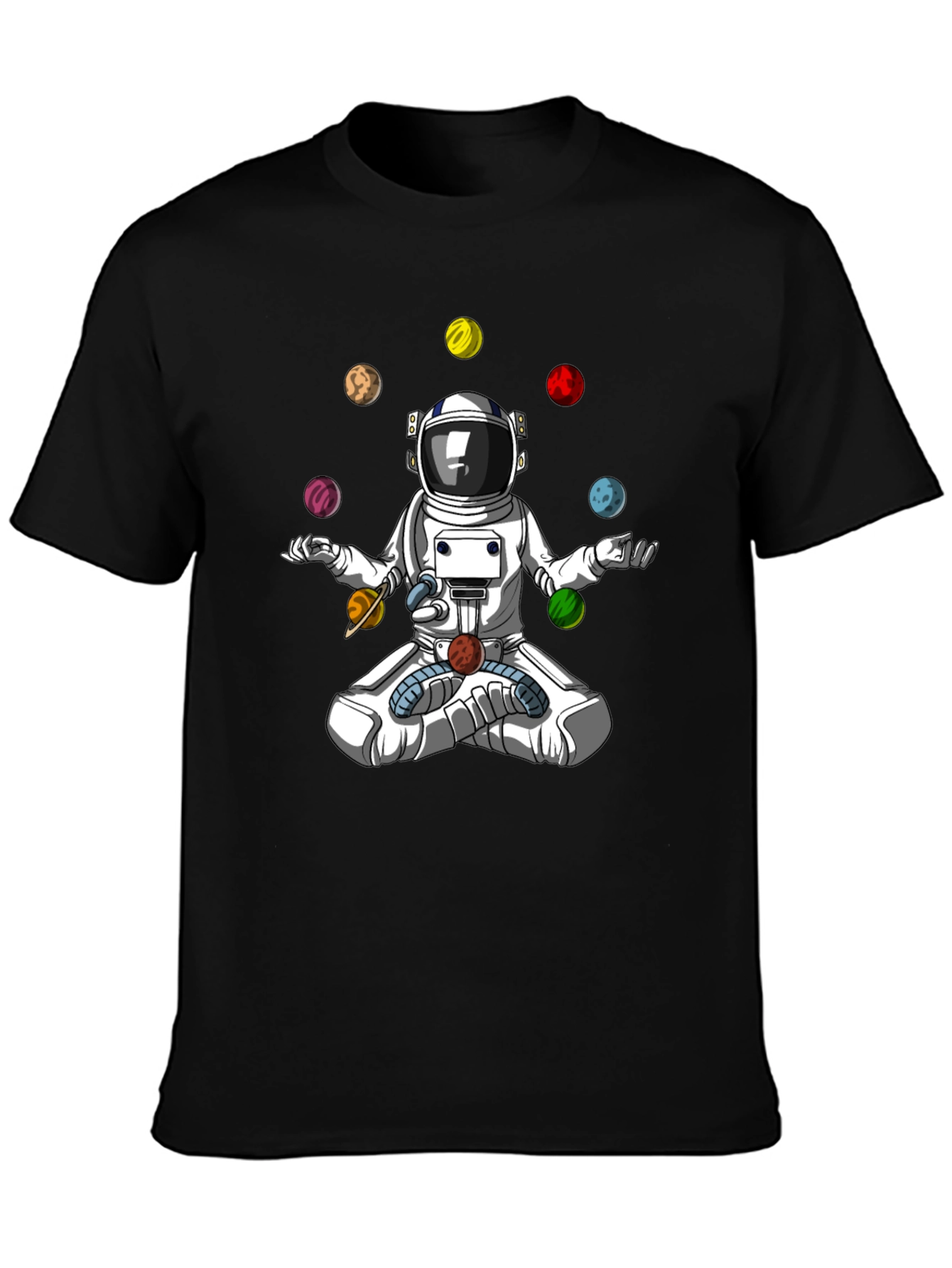 Astronaut Juggling Planets Graphic T-Shirt