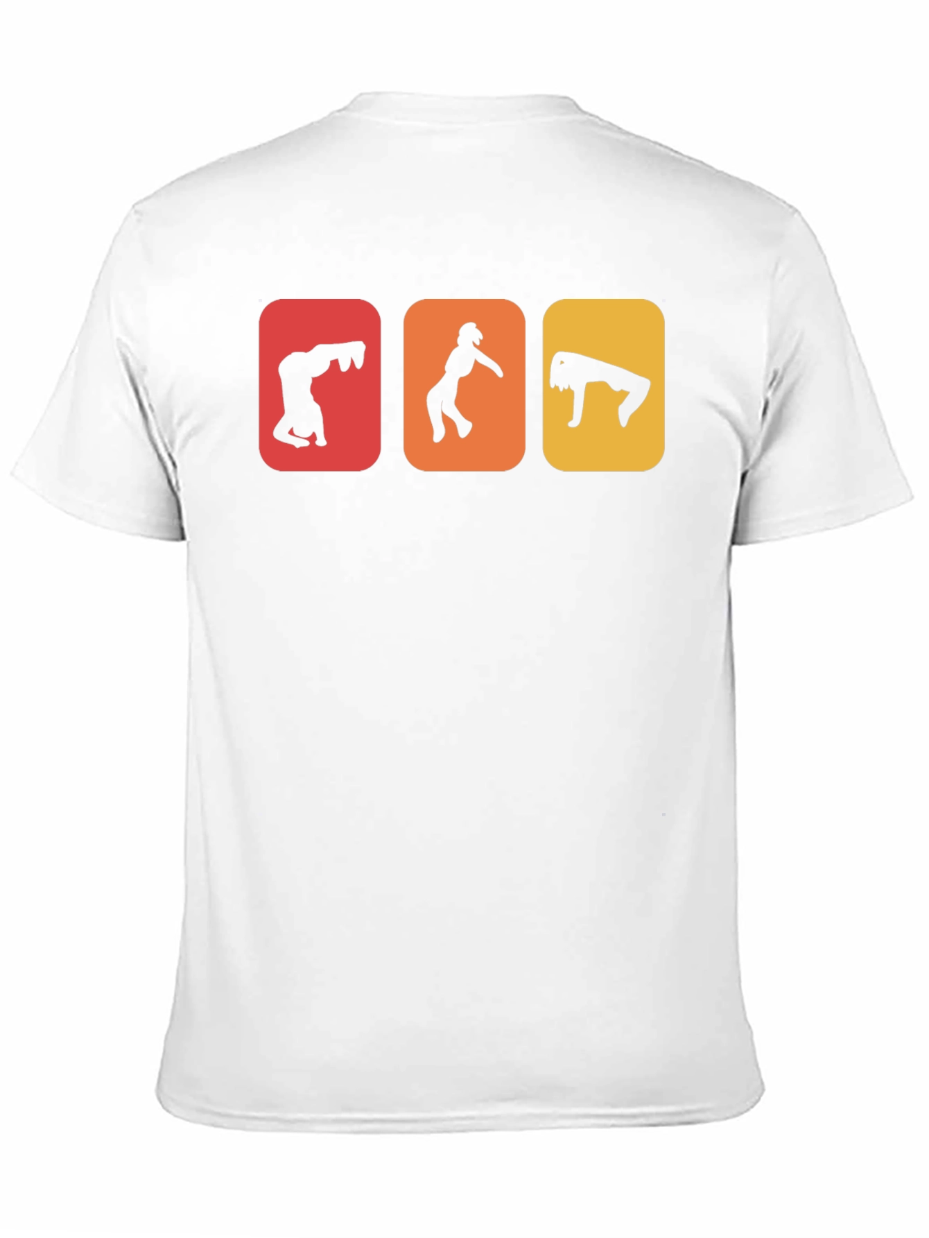 Gymnast Silhouettes Graphic T-Shirt - Black Cotton Tee