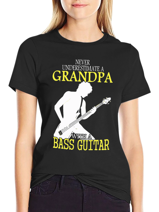 Grandpa Bass Guitar T-Shirt - Musician Gift