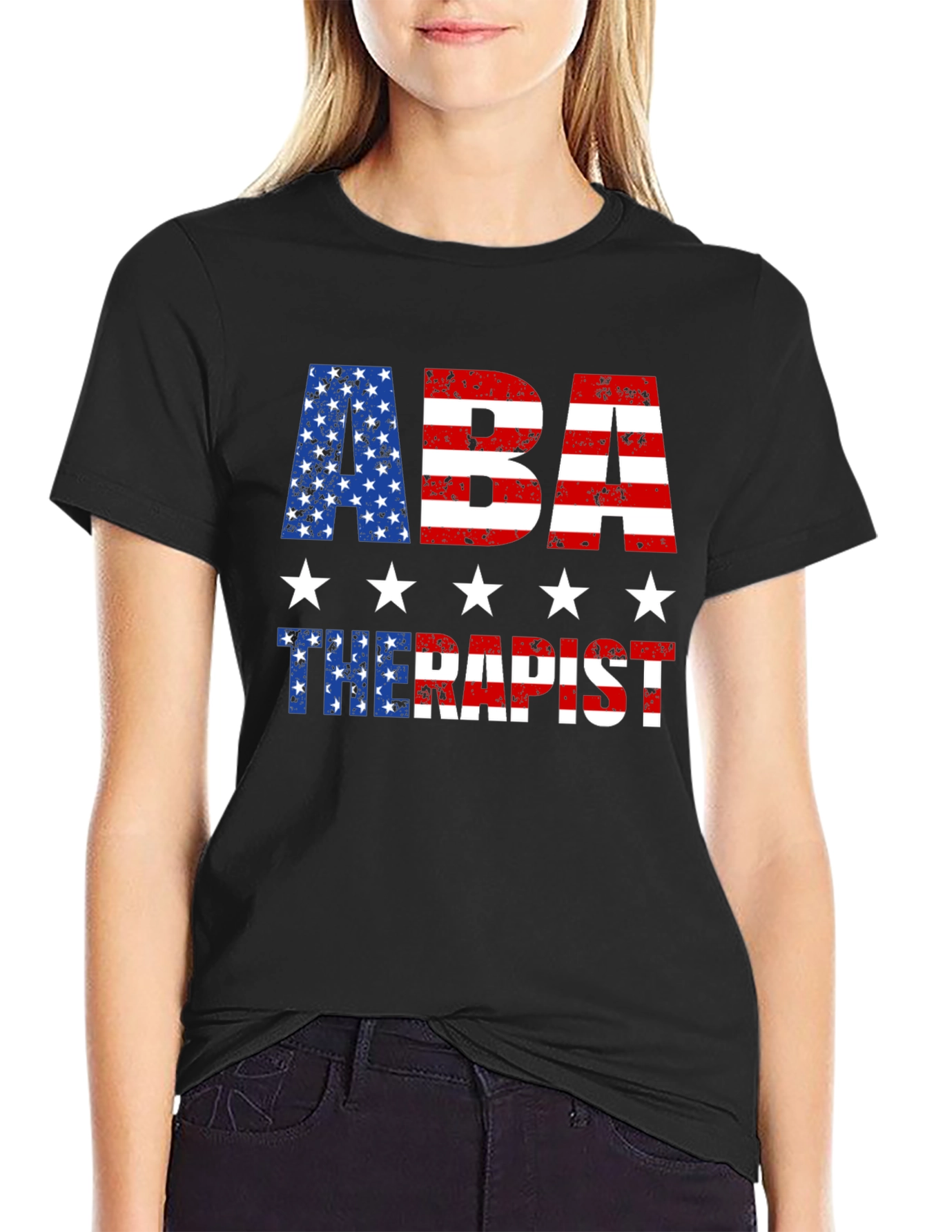 ABA Therapist Patriotic T-Shirt