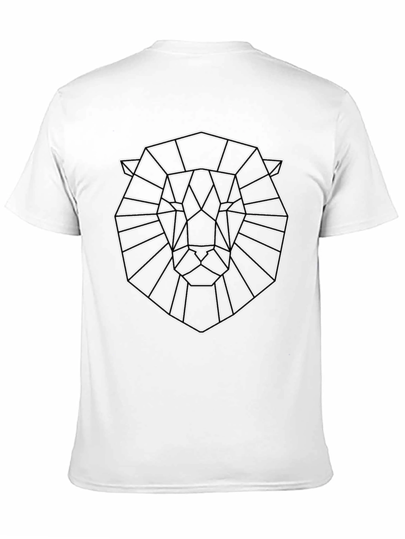 Geometric Lion Graphic Tee - Modern Art Shirt