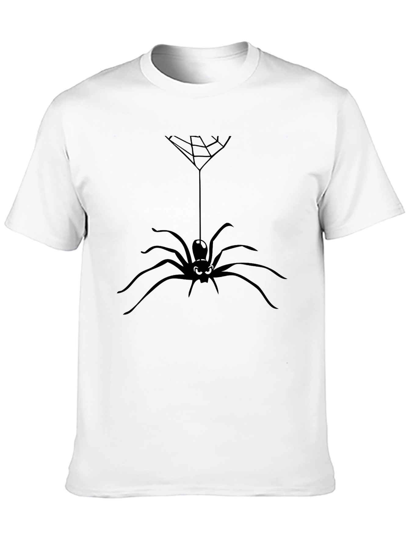 Halloween Spider Web T-Shirt - Mens Black Tee