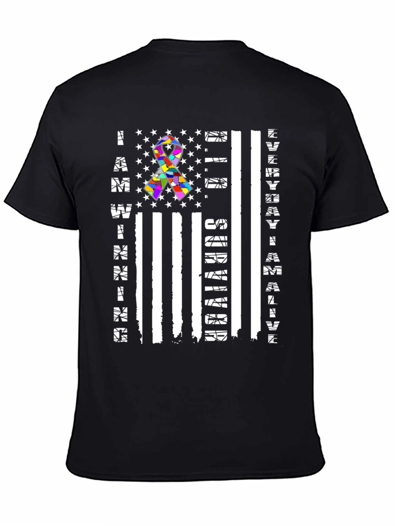 Autism Awareness American Flag Graphic Tee