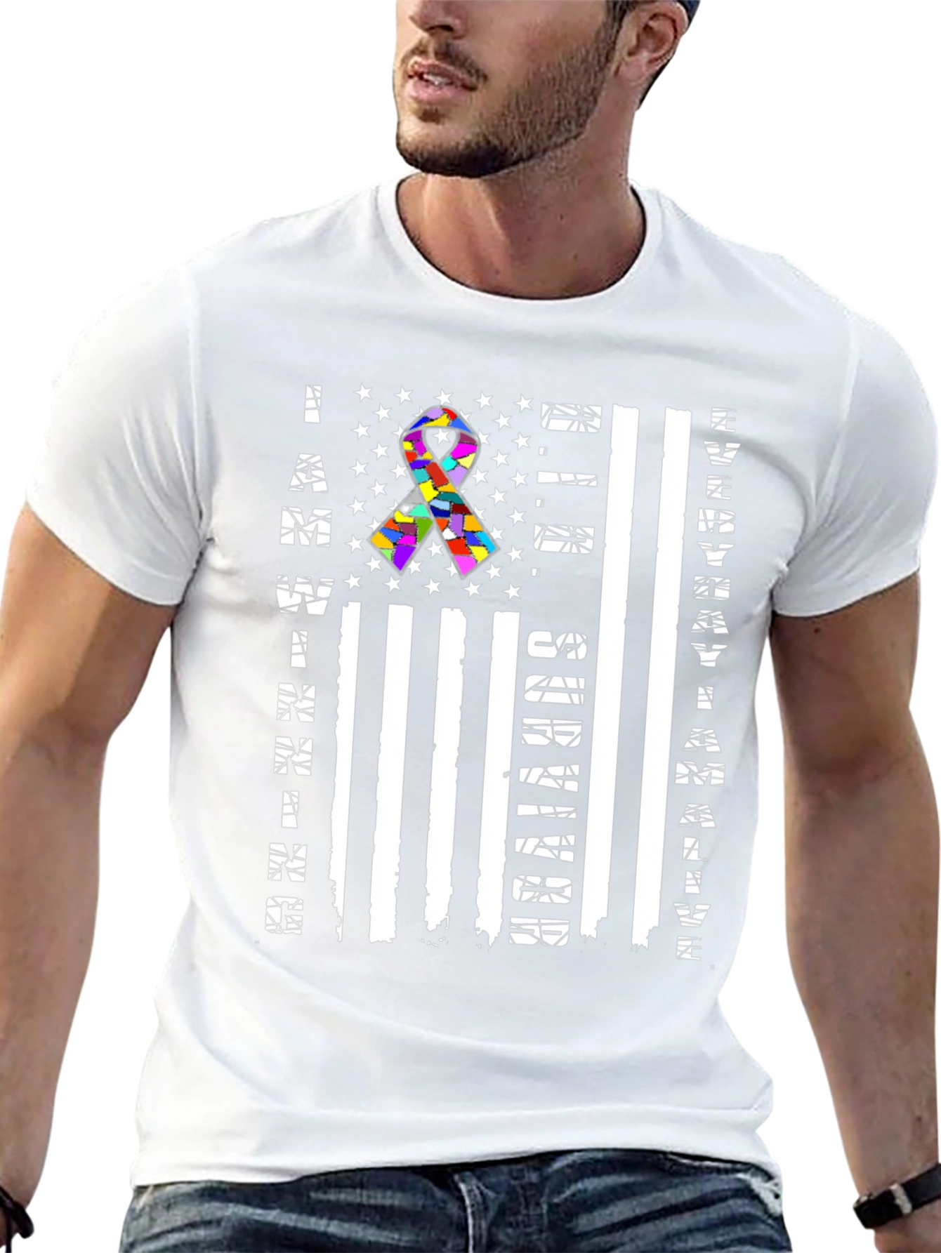 Autism Awareness American Flag Graphic Tee