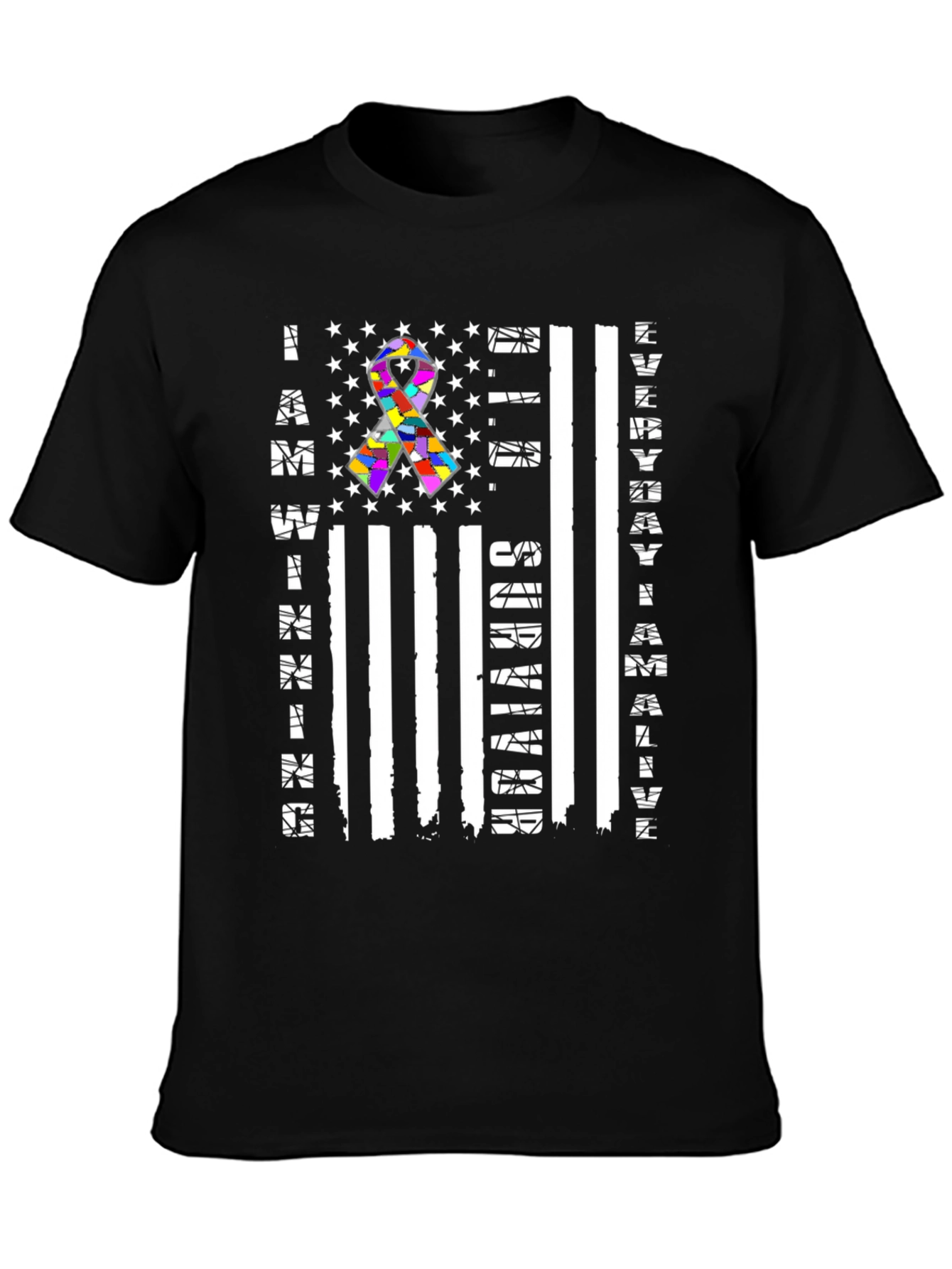 Autism Awareness American Flag Graphic Tee