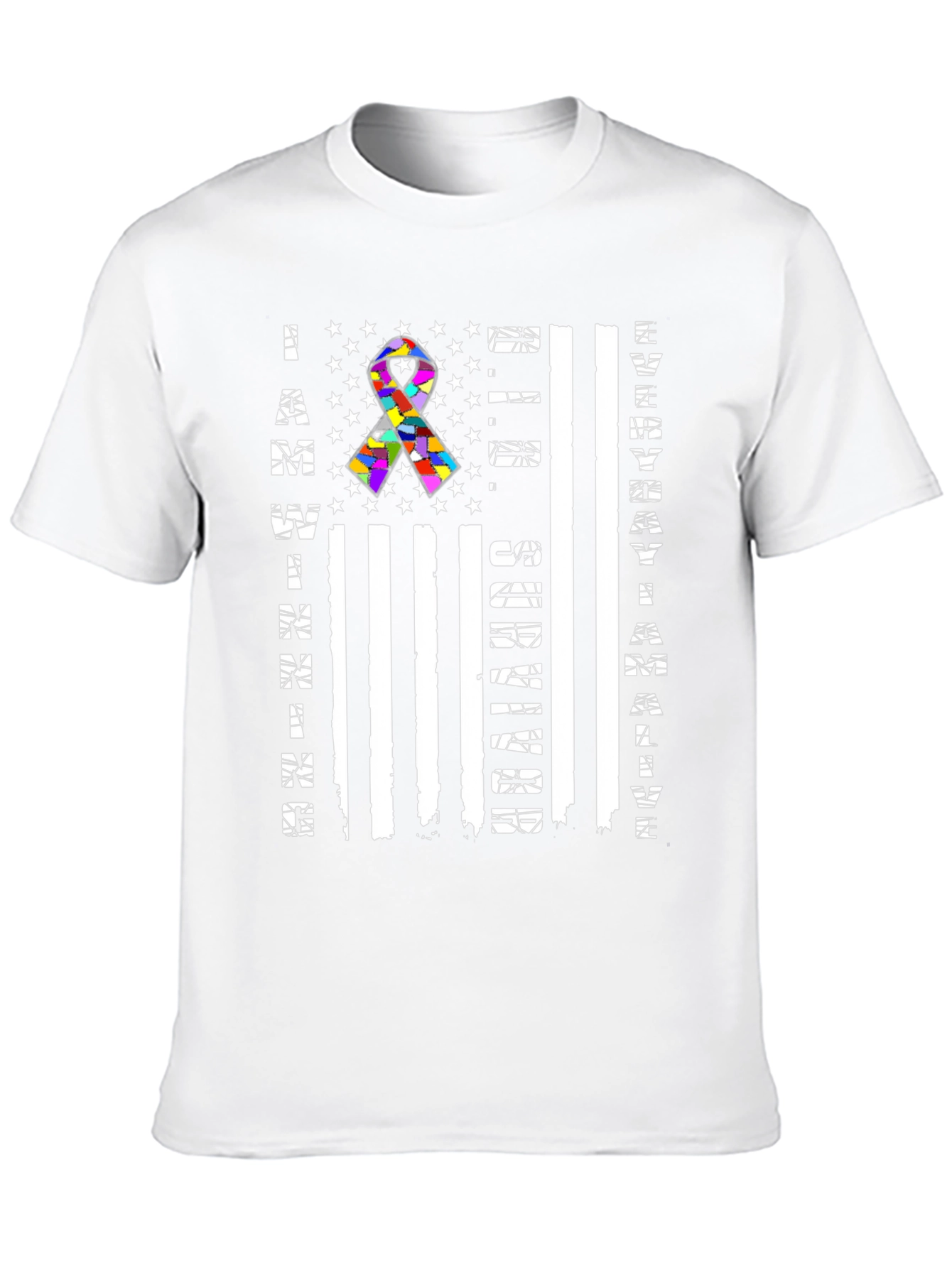 Autism Awareness American Flag Graphic Tee
