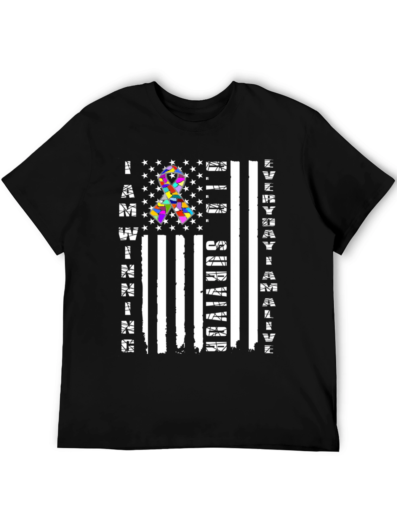 Autism Awareness American Flag Graphic Tee
