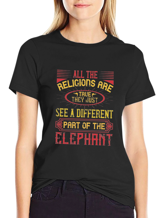 All Religions Elephant Graphic Tee