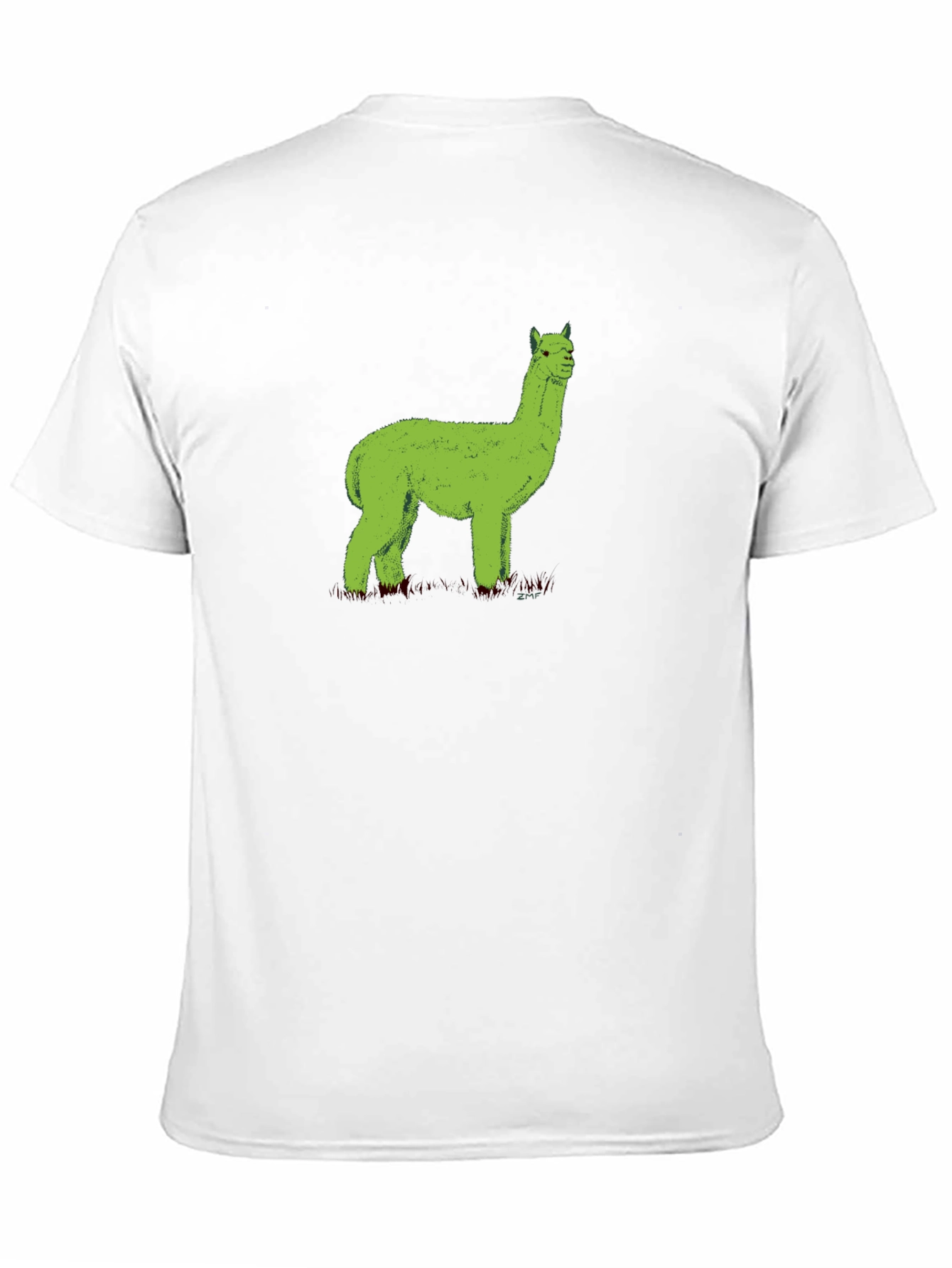 Green Alpaca Graphic Tee - Black Unisex Shirt