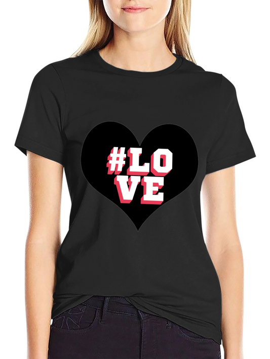 Hashtag Love Graphic Tee - Black
