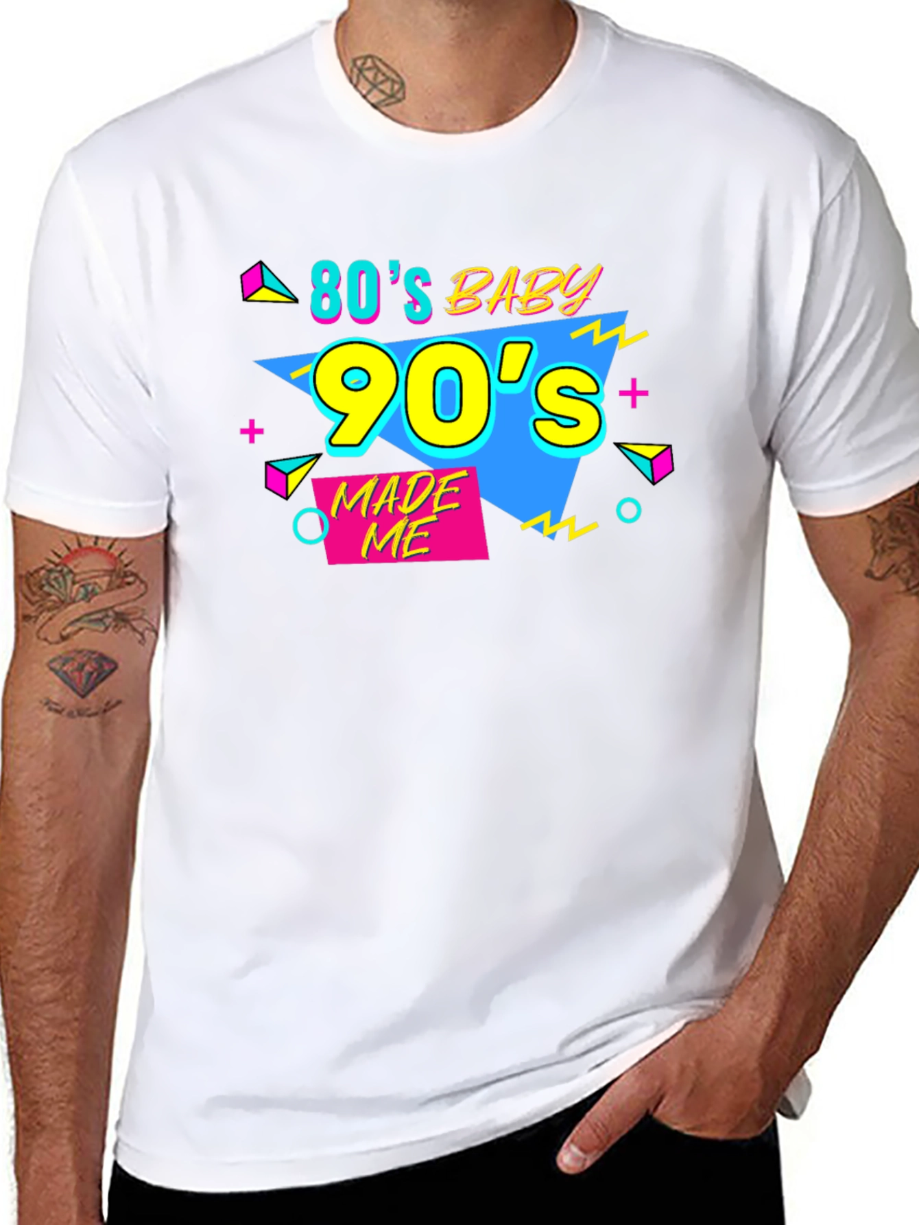 80s Baby 90s Made Me Black T-Shirt