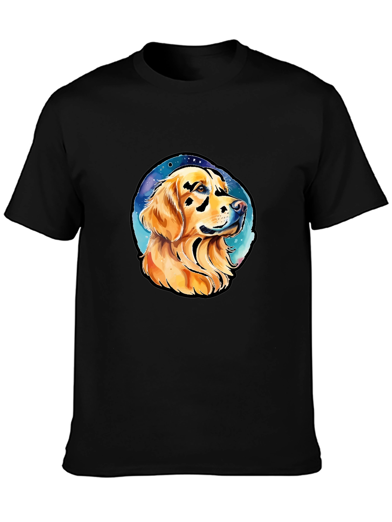 Golden Retriever Dog Portrait Graphic Tee