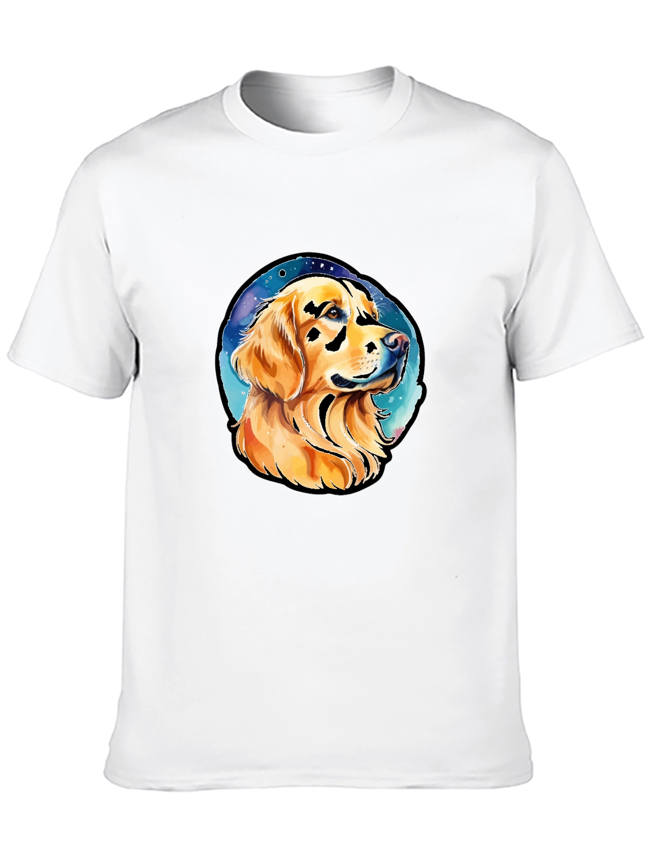 Golden Retriever Dog Portrait Graphic Tee