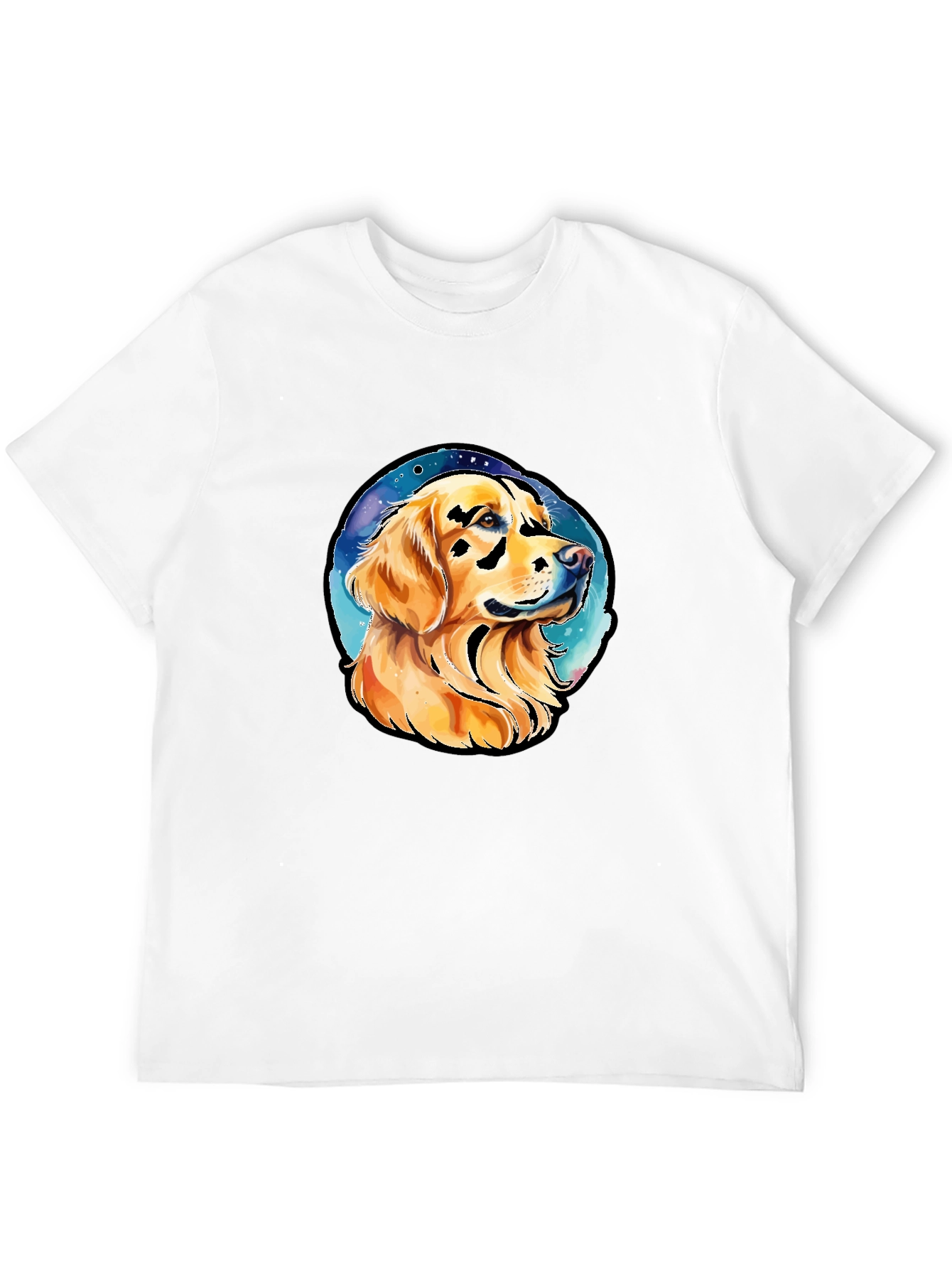 Golden Retriever Dog Portrait Graphic Tee