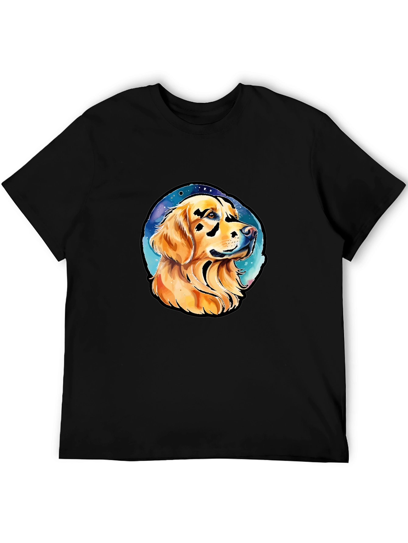 Golden Retriever Dog Portrait Graphic Tee