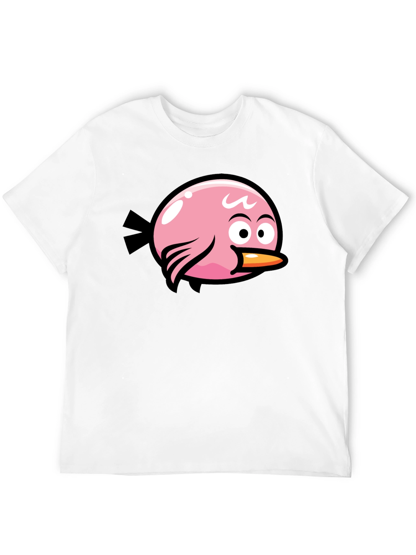 Angry Birds Pink Bird Black T-Shirt