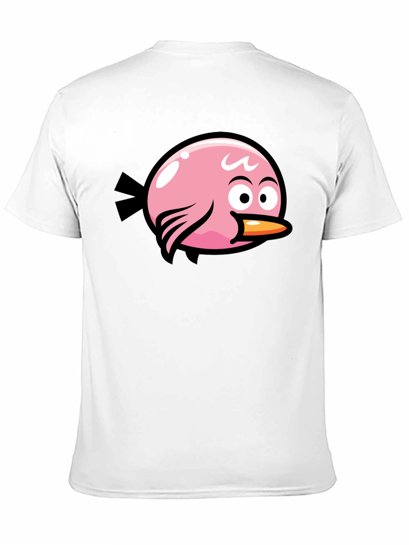 Angry Birds Pink Bird Black T-Shirt