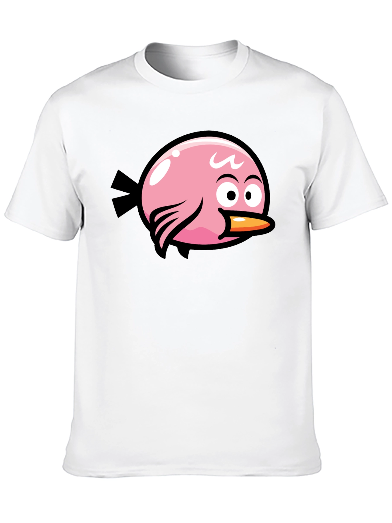 Angry Birds Pink Bird Black T-Shirt
