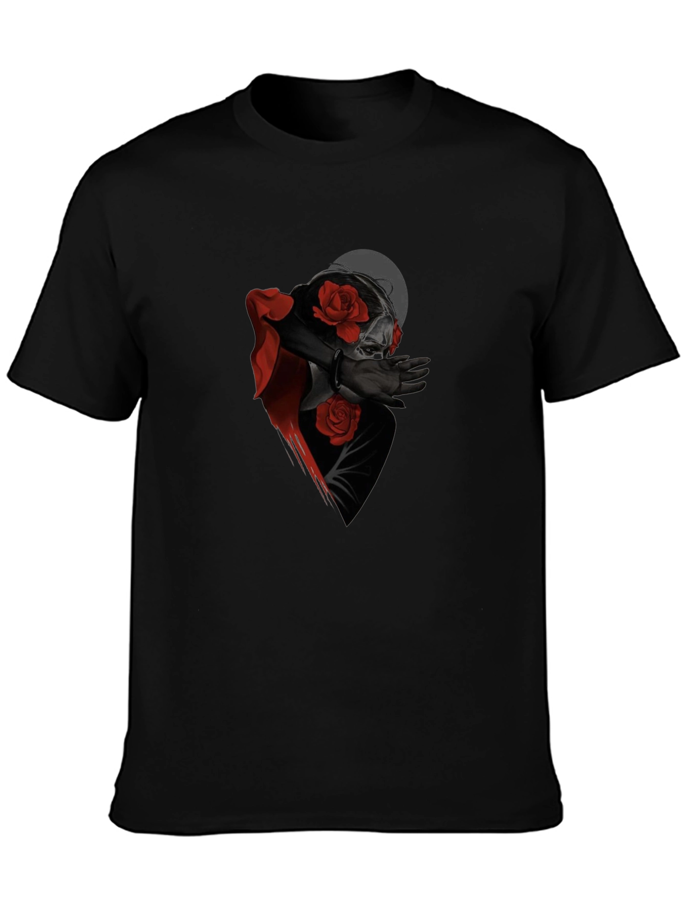 Gothic Roses Graphic Print T-Shirt