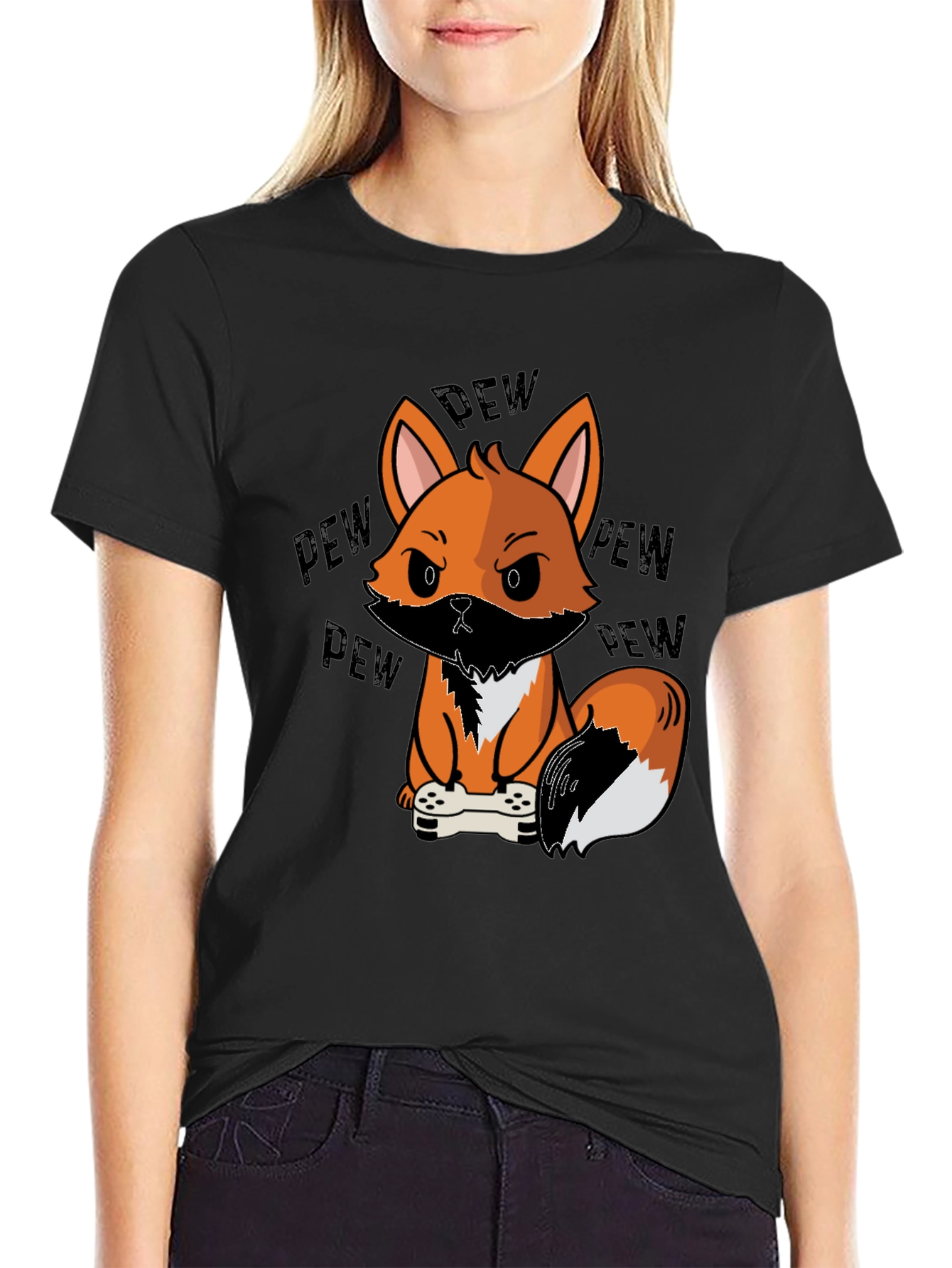 Gamer Fox Graphic T-Shirt