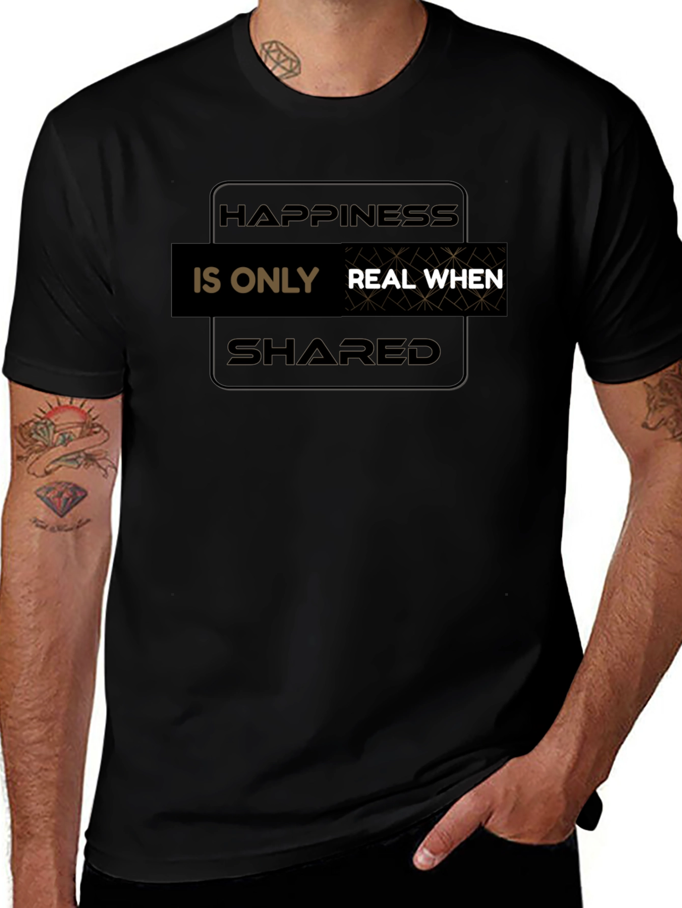 Happiness Is Real When Shared T-Shirt