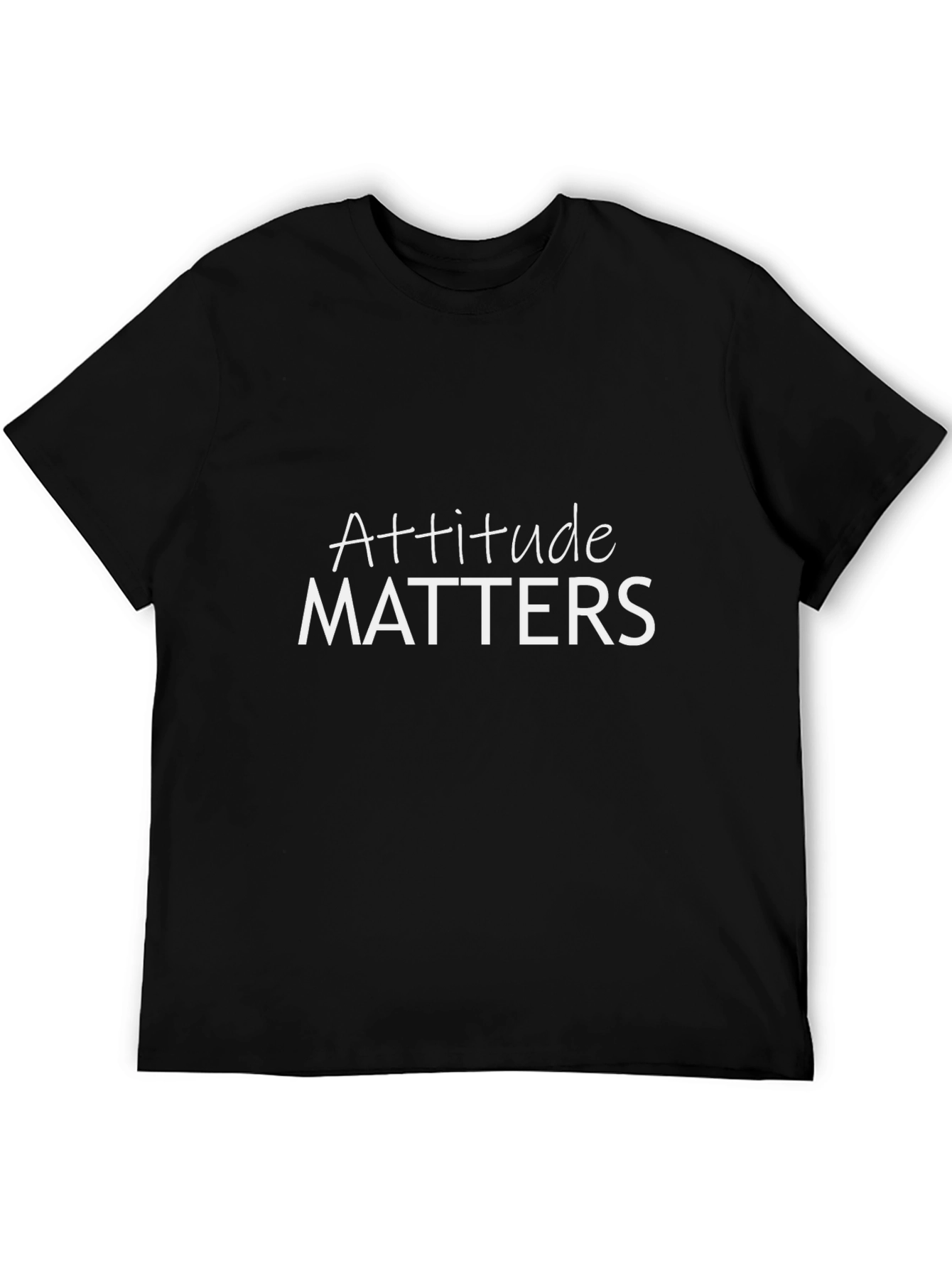 Attitude Matters Graphic Tee - Black Cotton T-Shirt