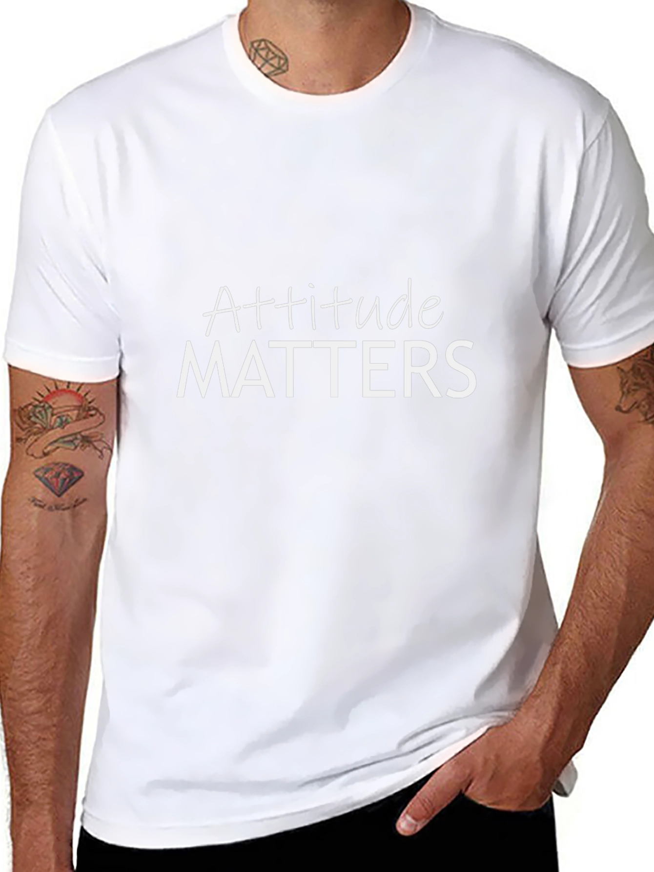 Attitude Matters Graphic Tee - Black Cotton T-Shirt
