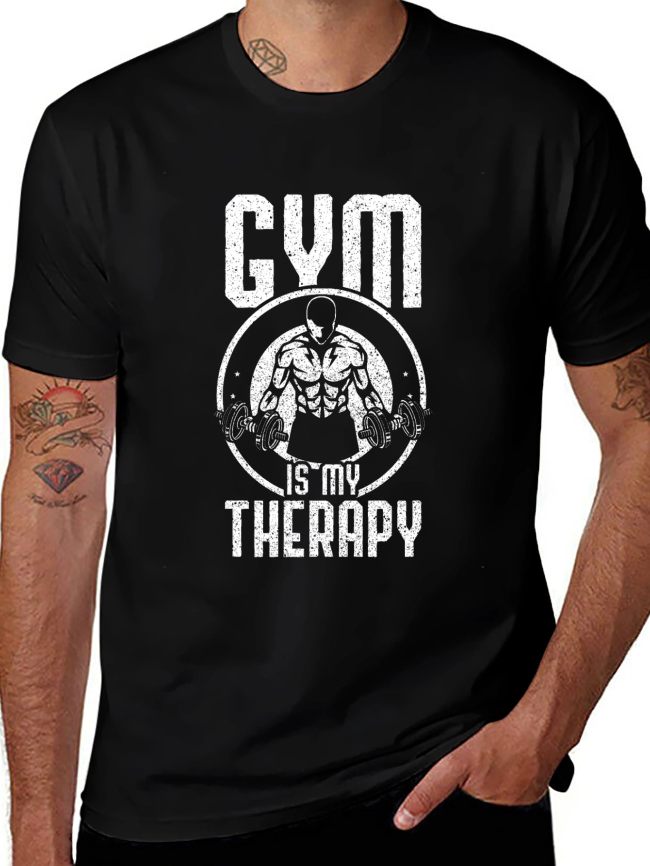 Gym is My Therapy Graphic T-Shirt