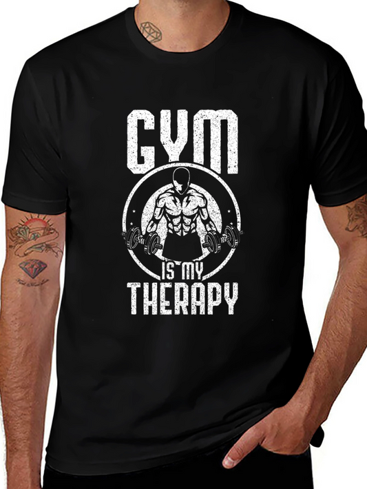 Gym is My Therapy Graphic T-Shirt