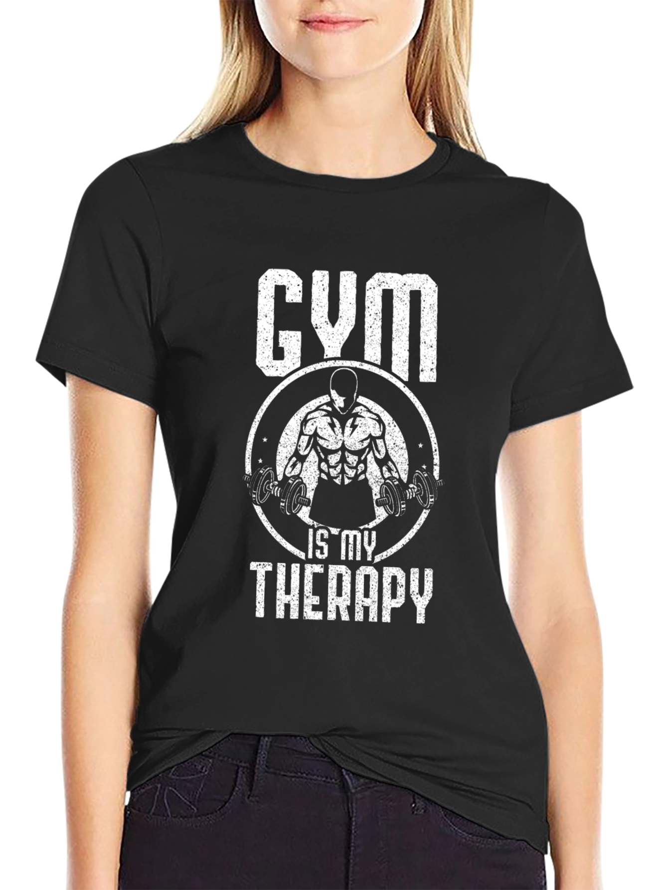 Gym is My Therapy Graphic T-Shirt