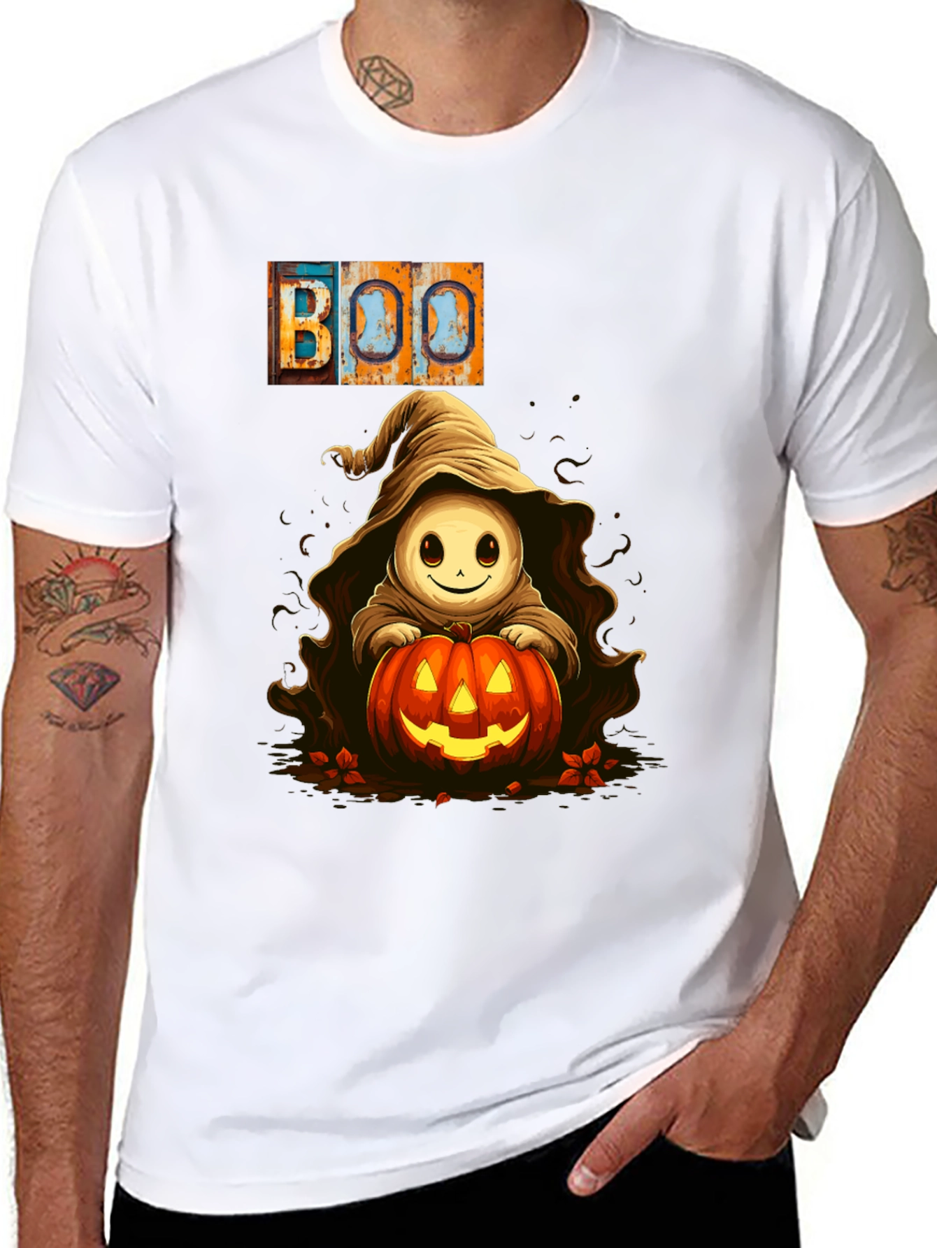 Halloween Boo Ghost Pumpkin T-Shirt