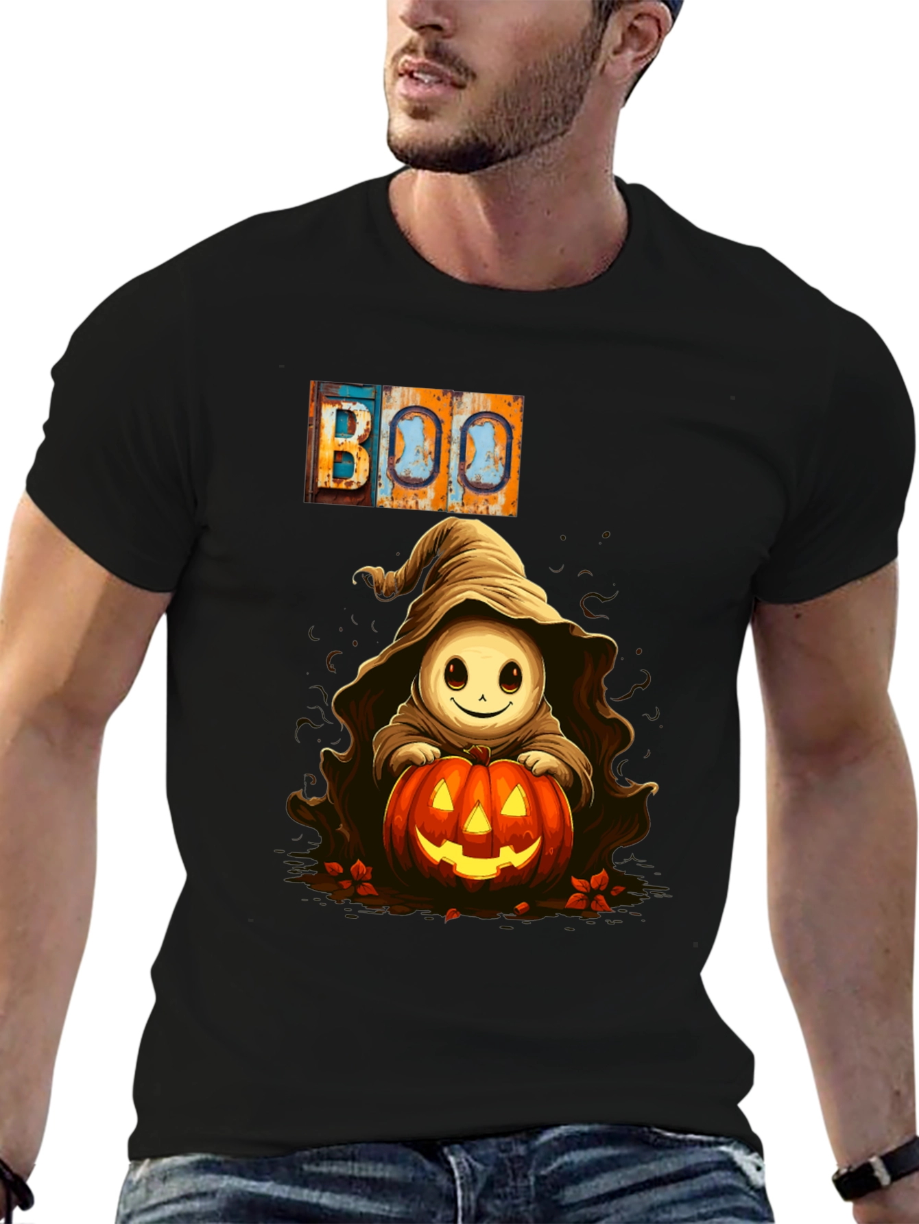 Halloween Boo Ghost Pumpkin T-Shirt