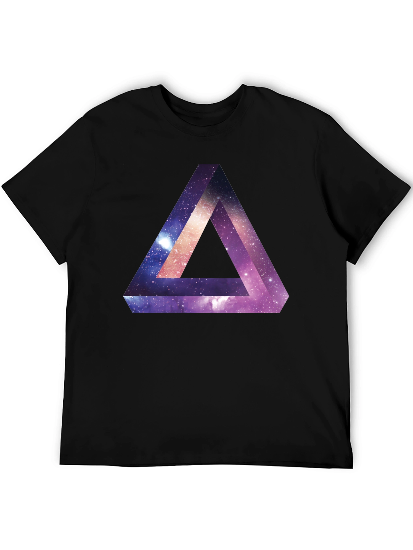 Galaxy Triangle Graphic Tee - Modern Illusion Shirt