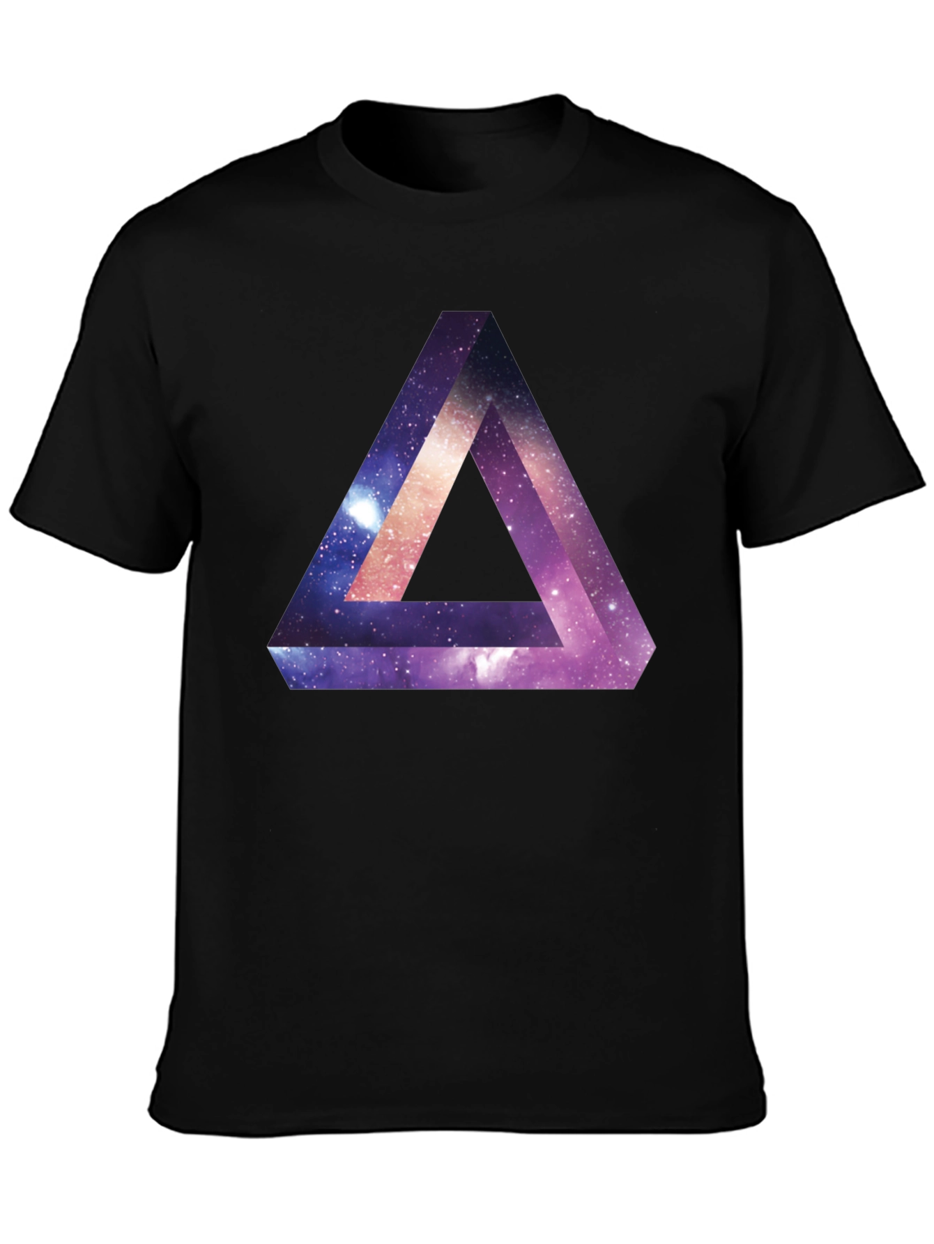 Galaxy Triangle Graphic Tee - Modern Illusion Shirt