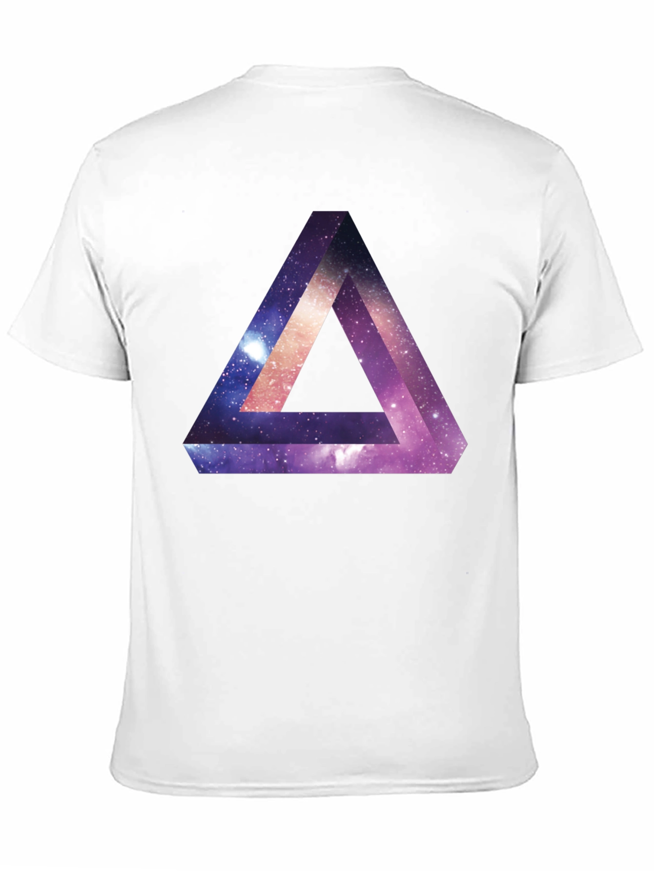 Galaxy Triangle Graphic Tee - Modern Illusion Shirt
