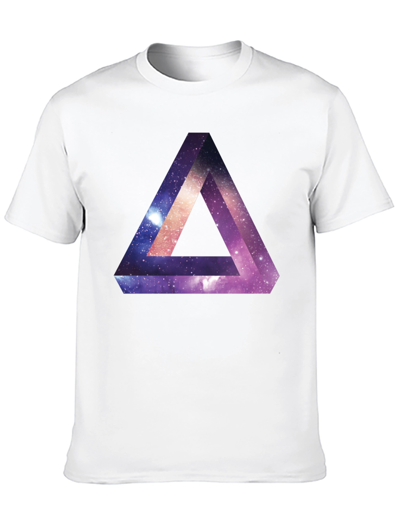 Galaxy Triangle Graphic Tee - Modern Illusion Shirt